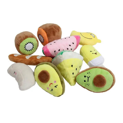 Squeaky Fruit Plush Toys For Dogs